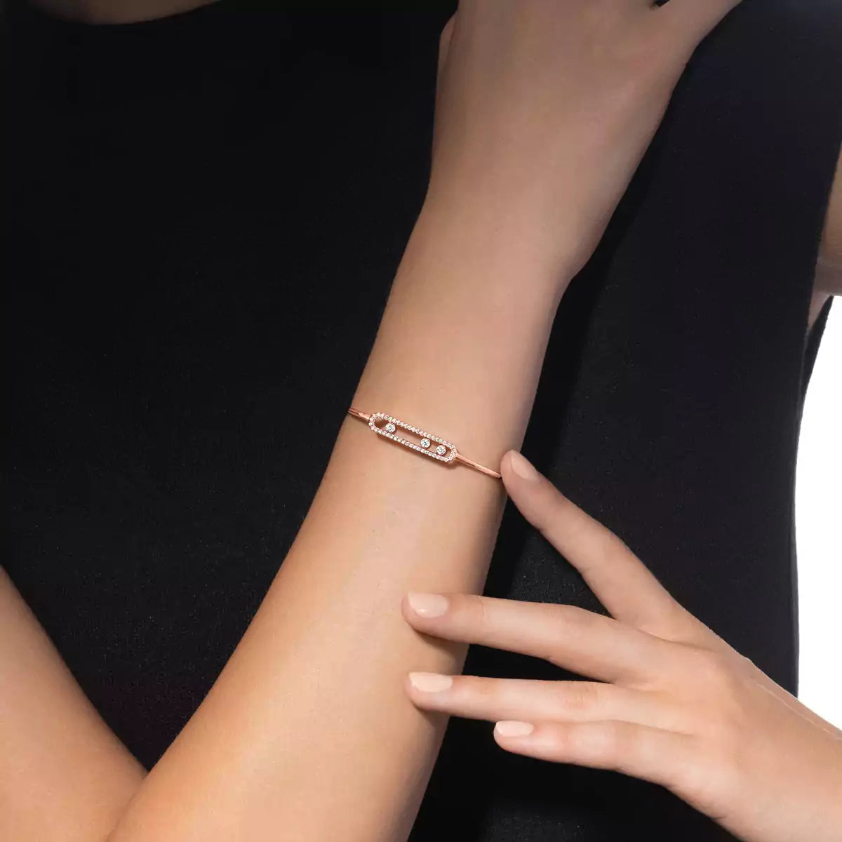 [Loco jewelrys]Move Pavé Diamond Bangle Bracelet M