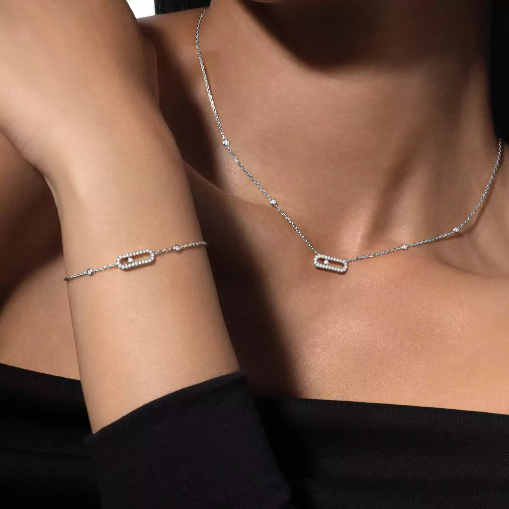 [Loco jewelrys]Diamond Necklace Move Uno