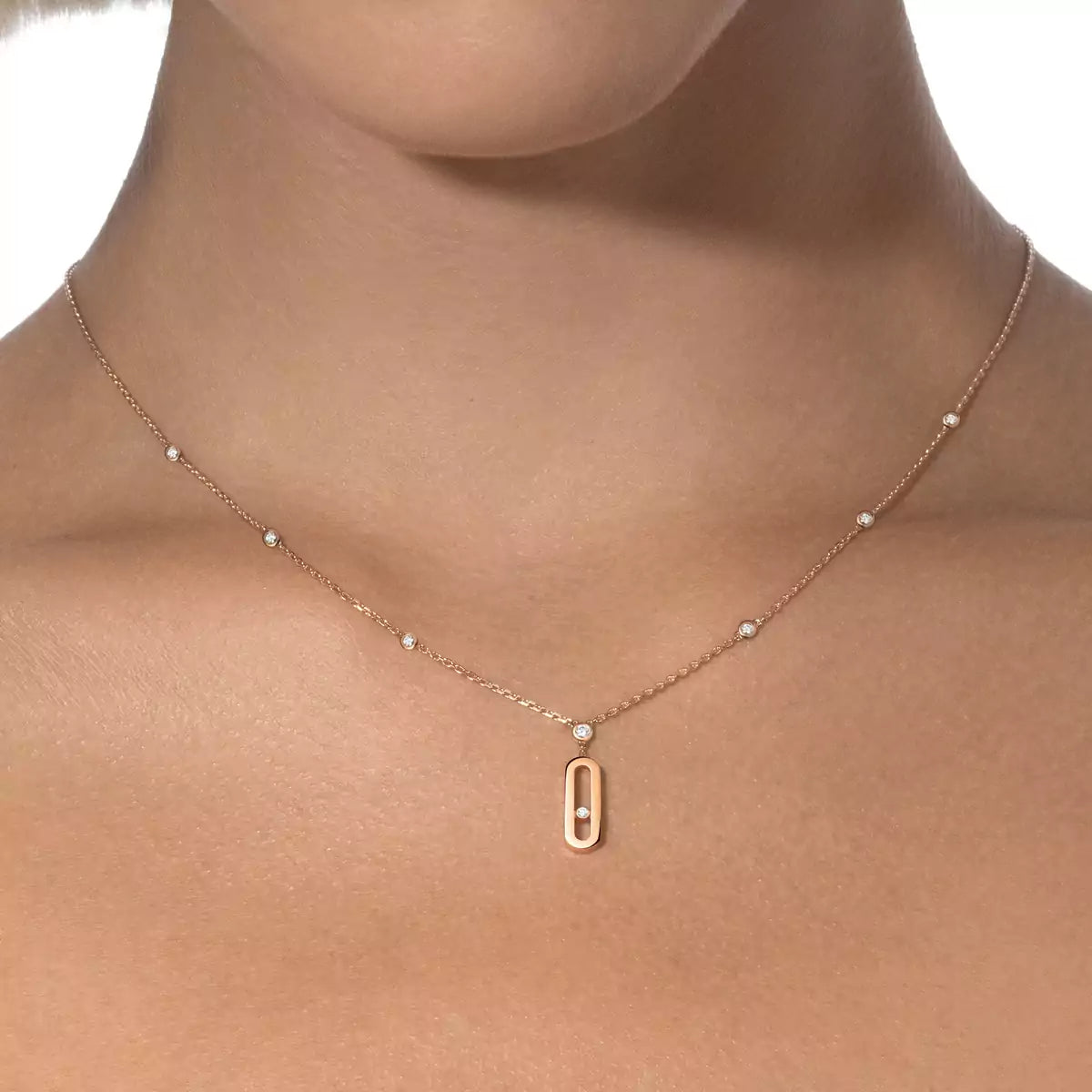 [Loco jewelrys] Move Uno Gold Diamond Long Necklace