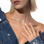 [Loco jewelrys]My Twin Diamond Necklace in Silver
