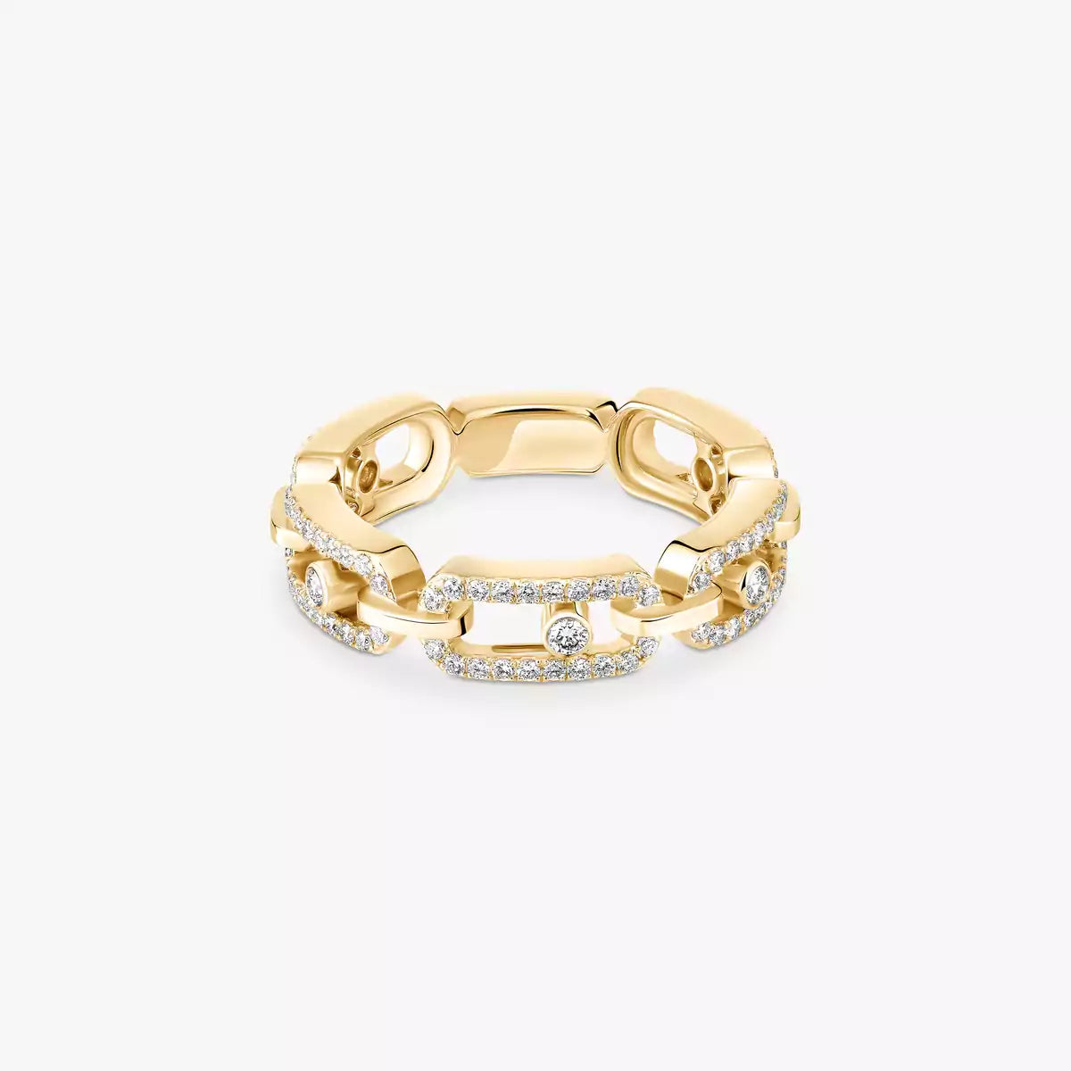 [Loco jewelrys]Move Link Pave_-Set Diamond Ring in Gold