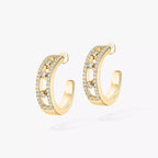 [Loco jewelrys]Diamond Pave_ Hoop Earrings Move