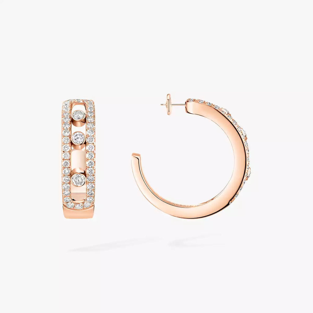 [Loco jewelrys]Diamond Pave_ Hoop Earrings Move