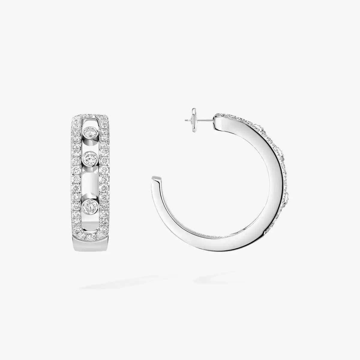 [Loco jewelrys]Diamond Pave_ Hoop Earrings Move