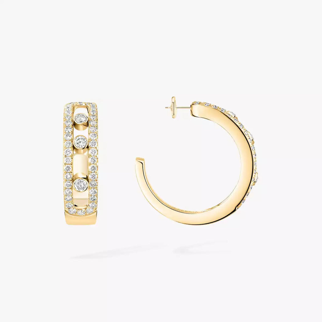 [Loco jewelrys]Diamond Pave_ Hoop Earrings Move