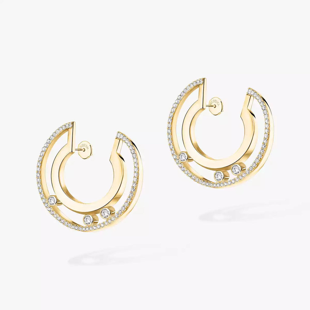 [Loco jewelrys]Move Romane Small Diamond Hoop Earrings