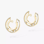 [Loco jewelrys]Move Romane Small Diamond Hoop Earrings