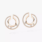 [Loco jewelrys]Move Romane Small Diamond Hoop Earrings