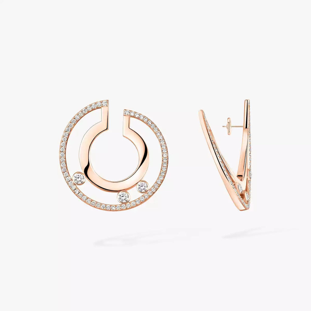 [Loco jewelrys]Move Romane Small Diamond Hoop Earrings