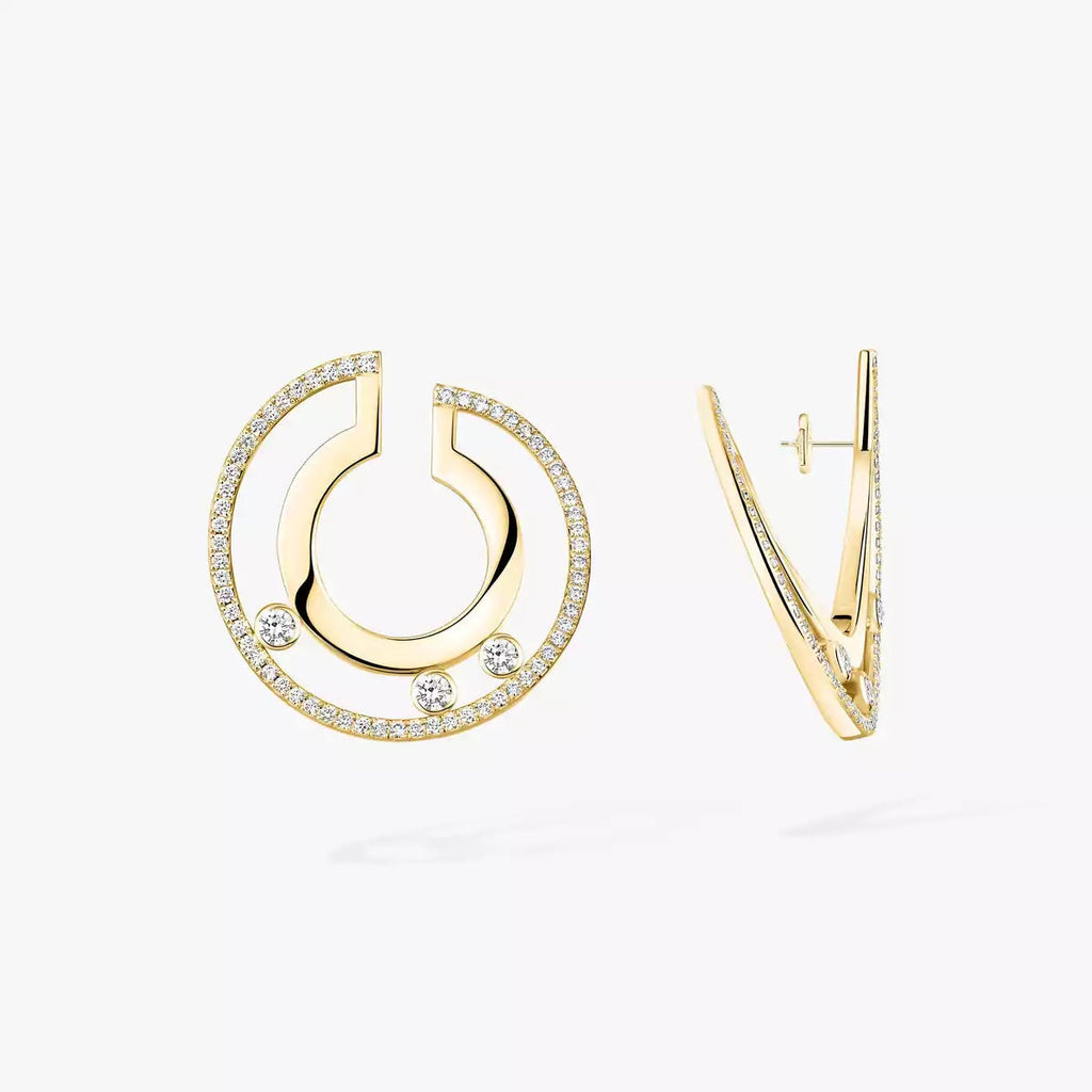 [Loco jewelrys]Move Romane Small Diamond Hoop Earrings