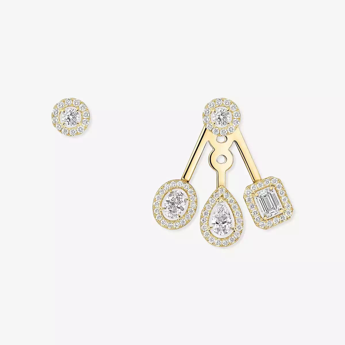 [Loco jewelrys] My Twin Trio  Diamond Earrings