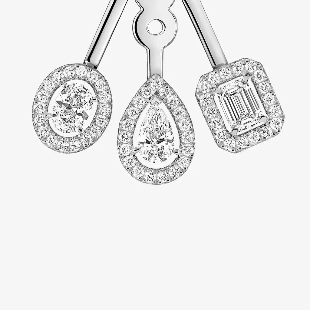 [Loco jewelrys] My Twin Trio  Diamond Earrings