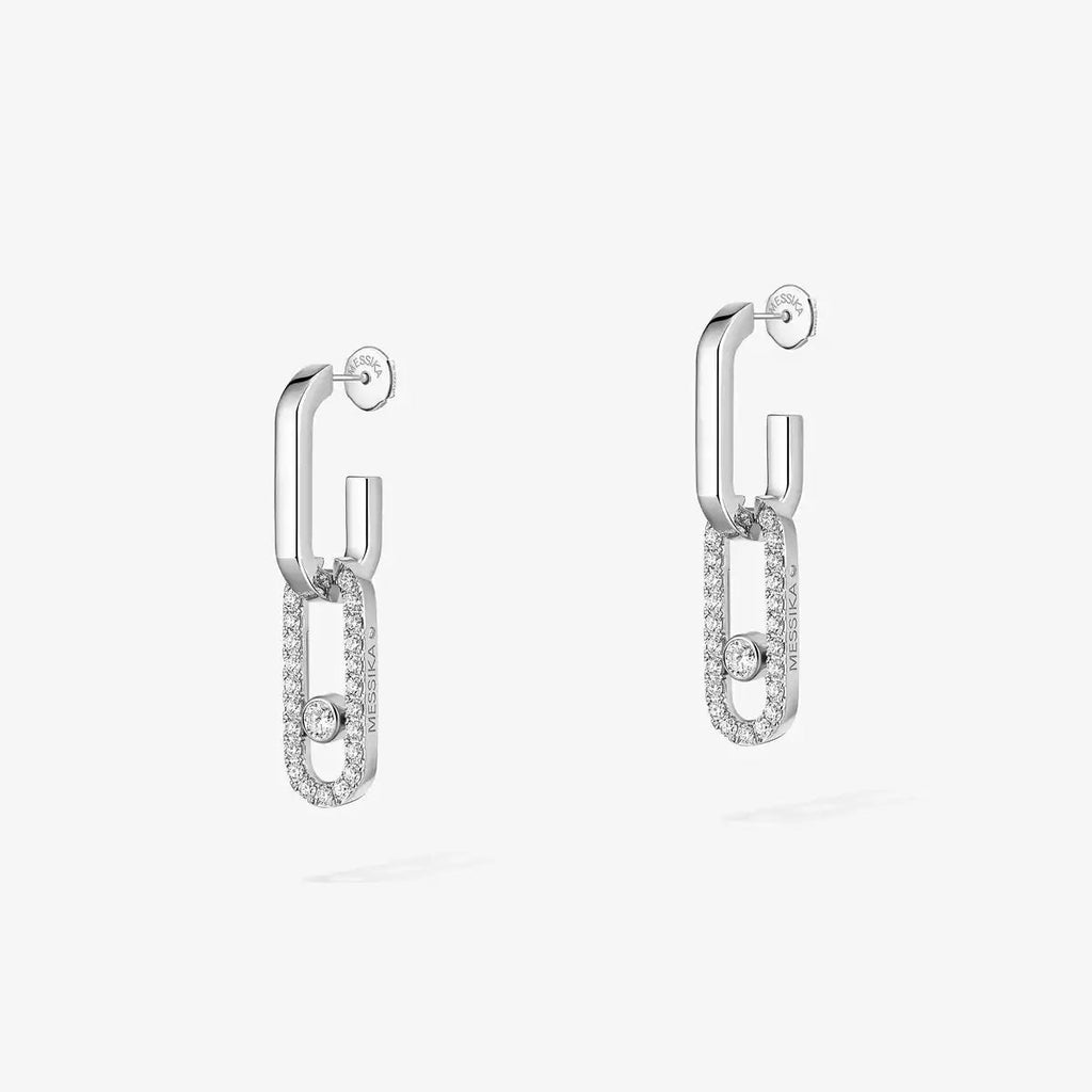 [Loco jewelrys]Move Link Diamond Earrings