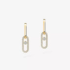 [Loco jewelrys]Move Link Diamond Earrings