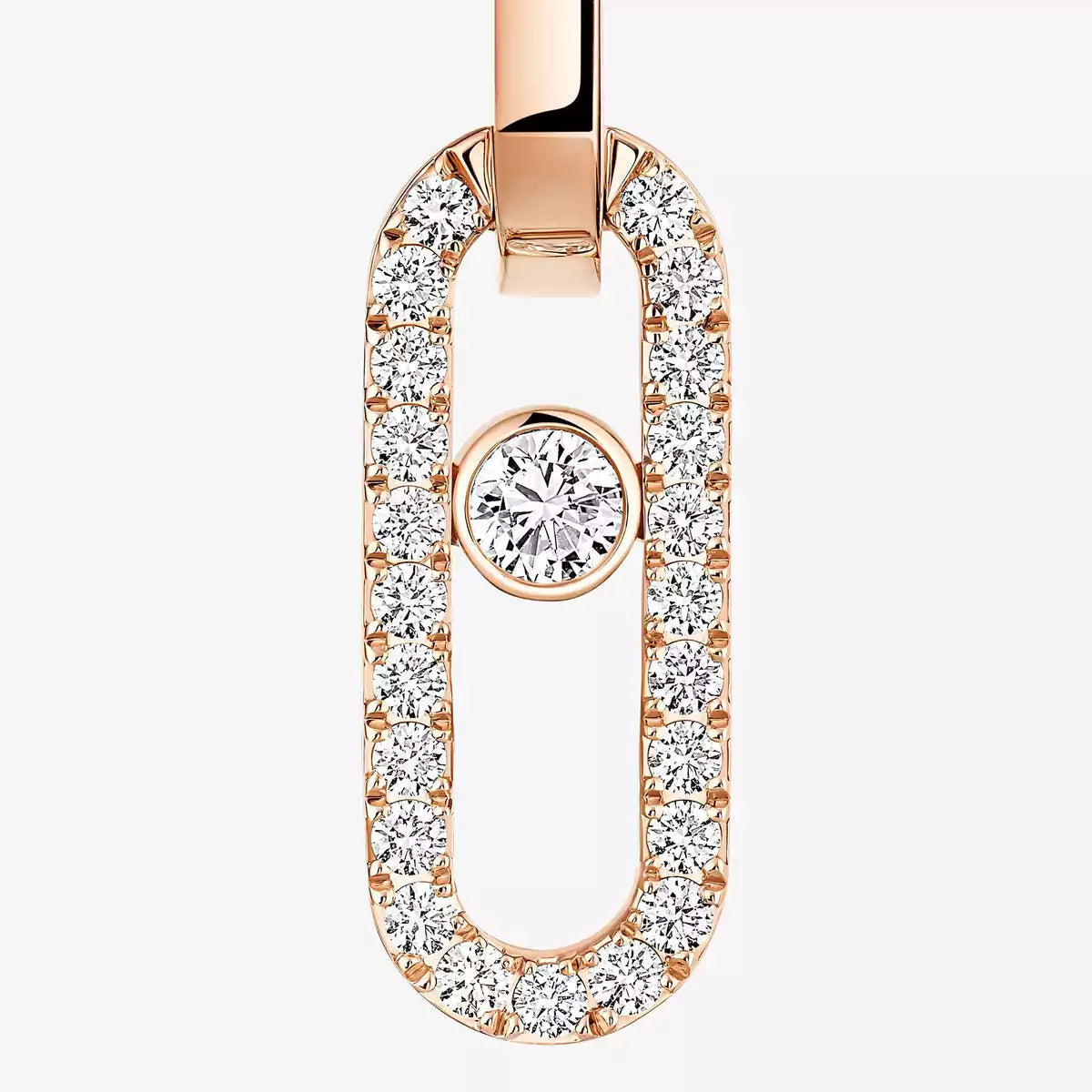 [Loco jewelrys]Move Link Diamond Earrings
