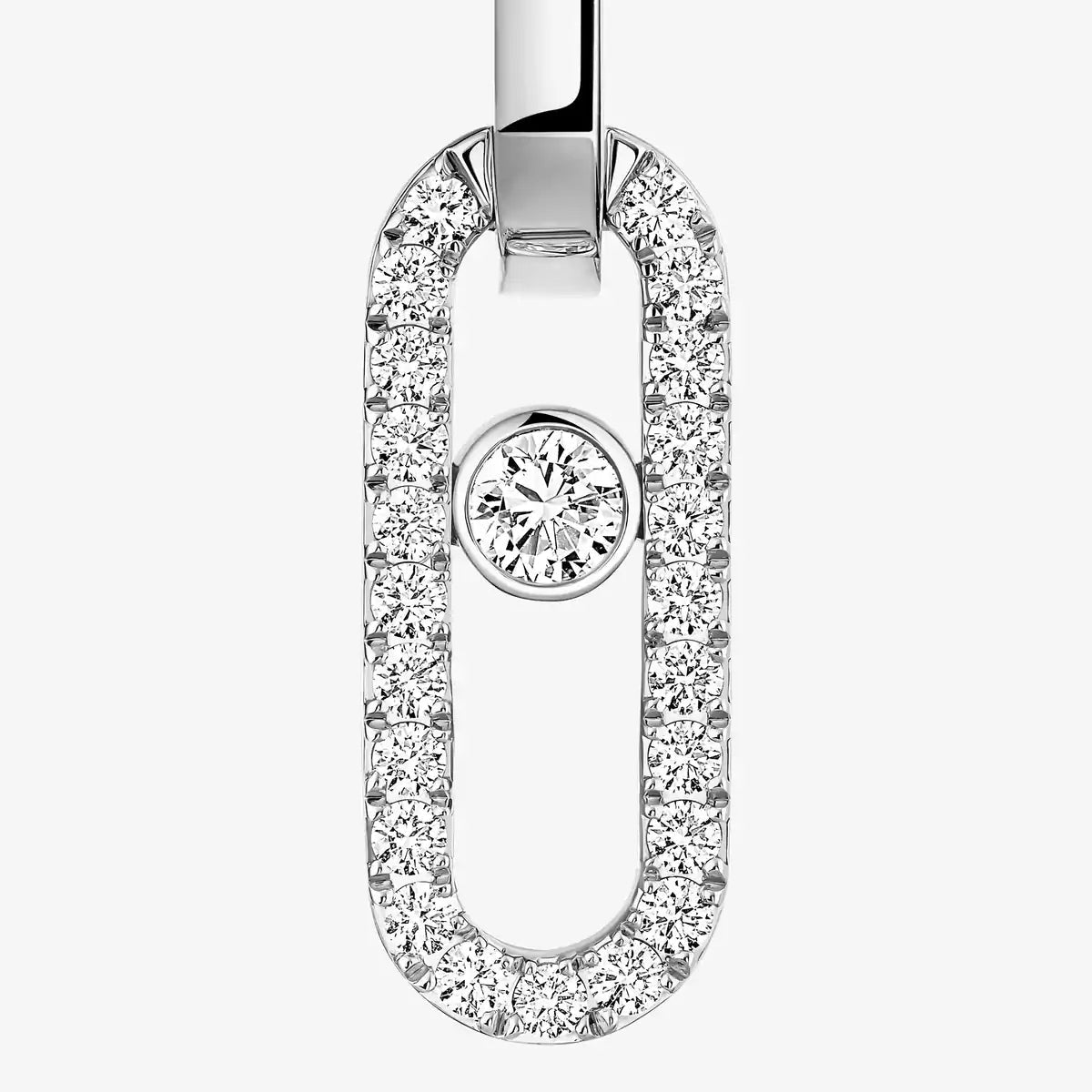 [Loco jewelrys]Move Link Diamond Earrings