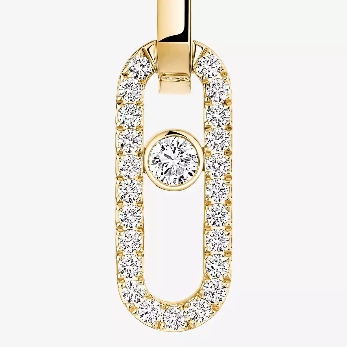 [Loco jewelrys]Move Link Diamond Earrings