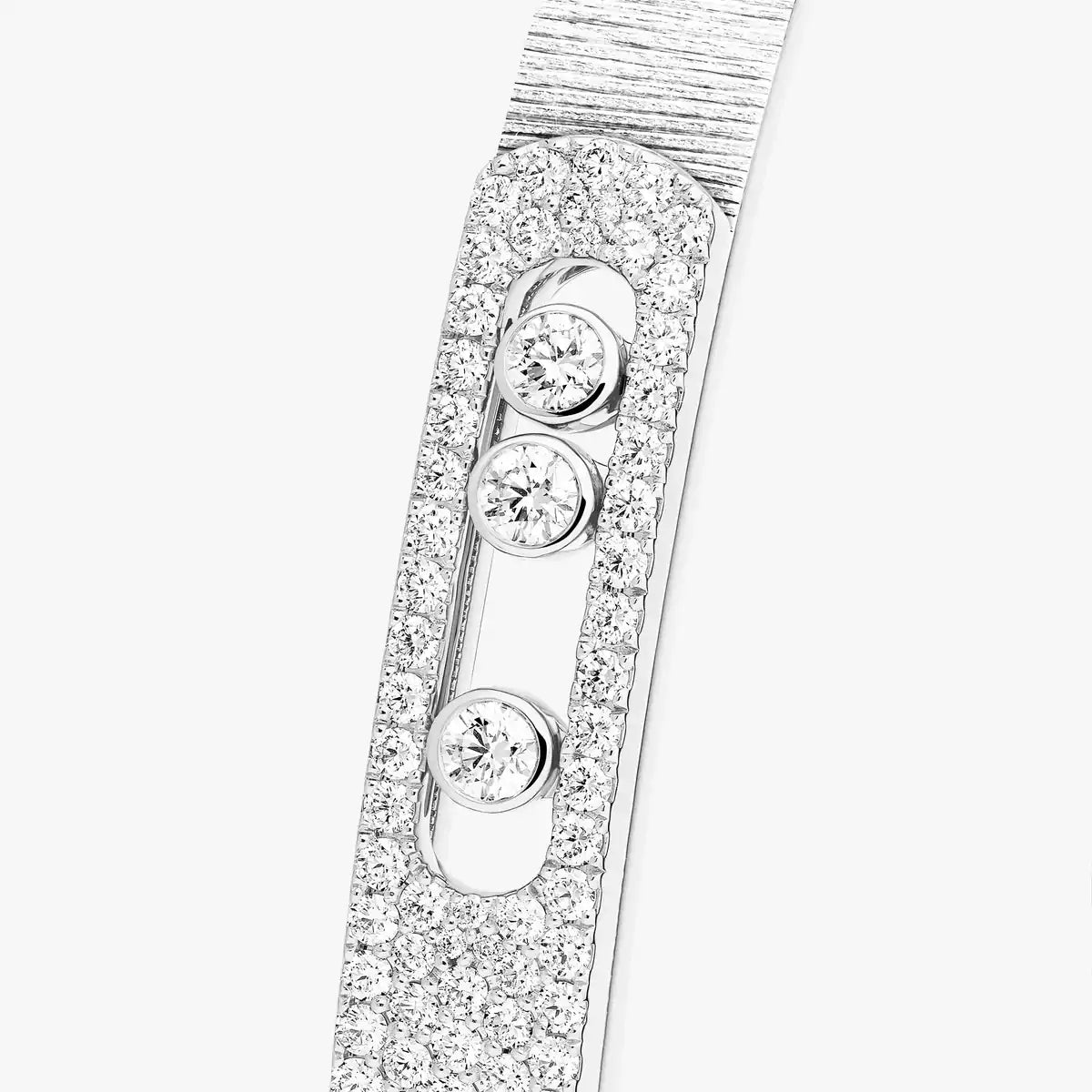 [Loco jewelrys]Move Noa Ciselé half pavé bangle