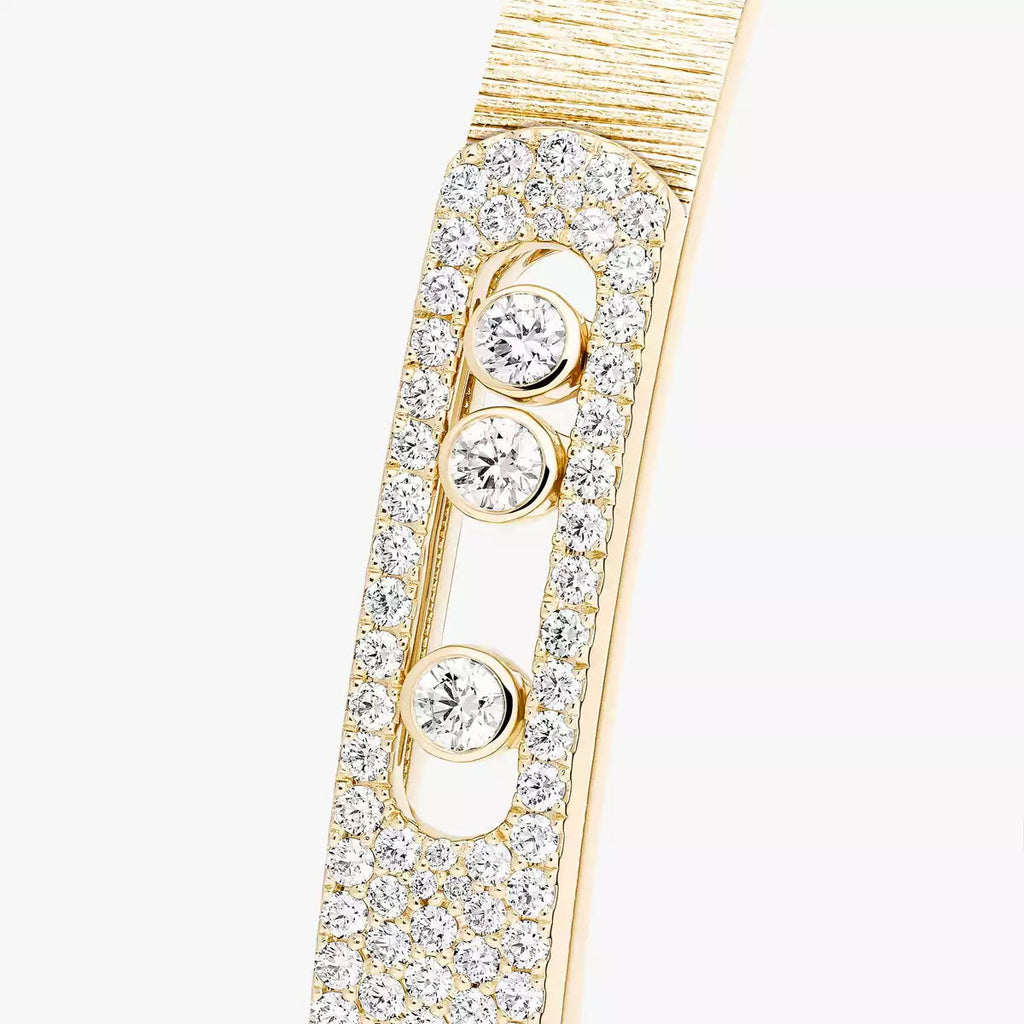 [Loco jewelrys]Move Noa Ciselé half pavé bangle