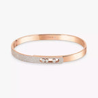 [Loco jewelrys]Move Noa Rose Gold Pavé Diamond Bangle Bracelet