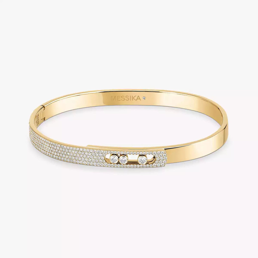 [Loco jewelrys]Move Noa Rose Gold Pavé Diamond Bangle Bracelet