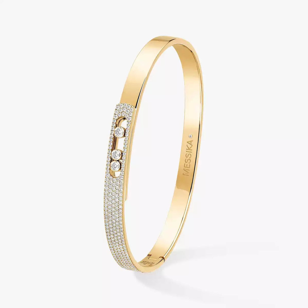 [Loco jewelrys]Move Noa Rose Gold Pavé Diamond Bangle Bracelet