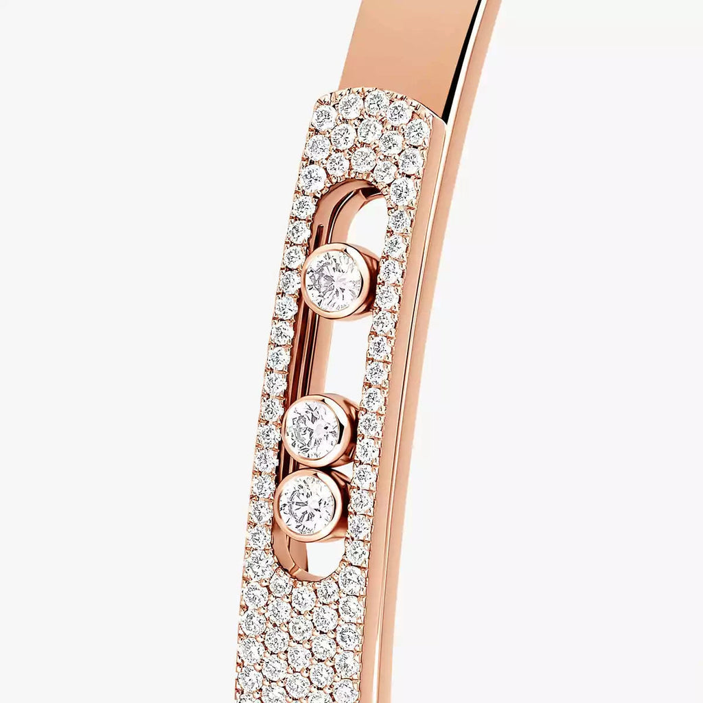 [Loco jewelrys]Move Noa Rose Gold Pavé Diamond Bangle Bracelet