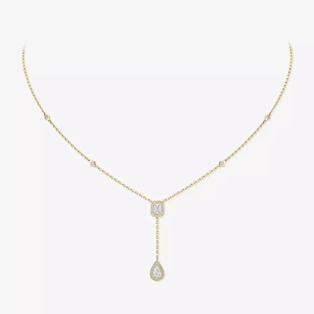 [Loco jewelrys]Gold Diamond Tie Necklace