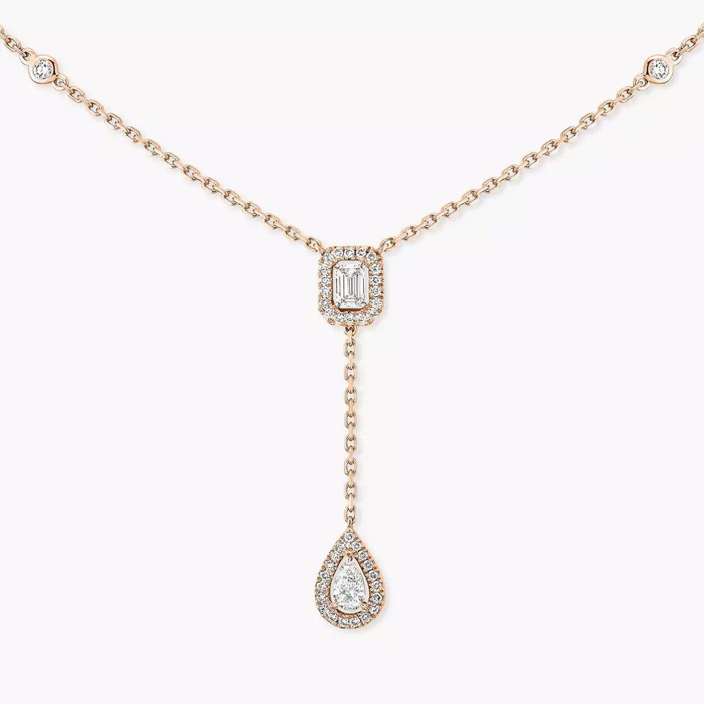 [Loco jewelrys]Gold Diamond Tie Necklace