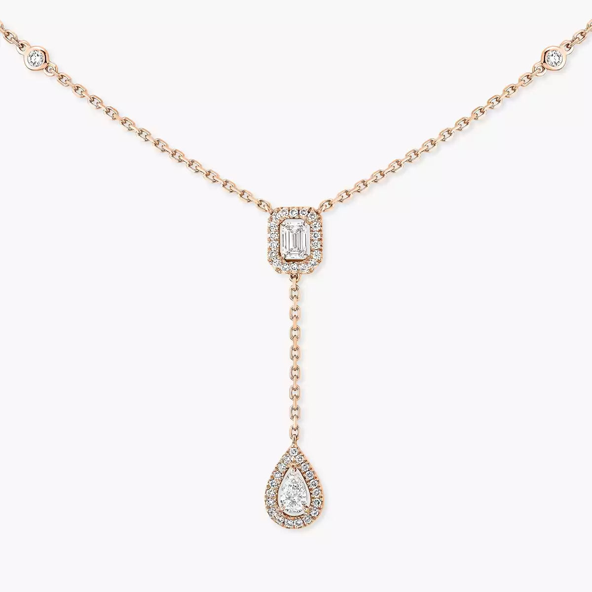 [Loco jewelrys]Gold Diamond Tie Necklace