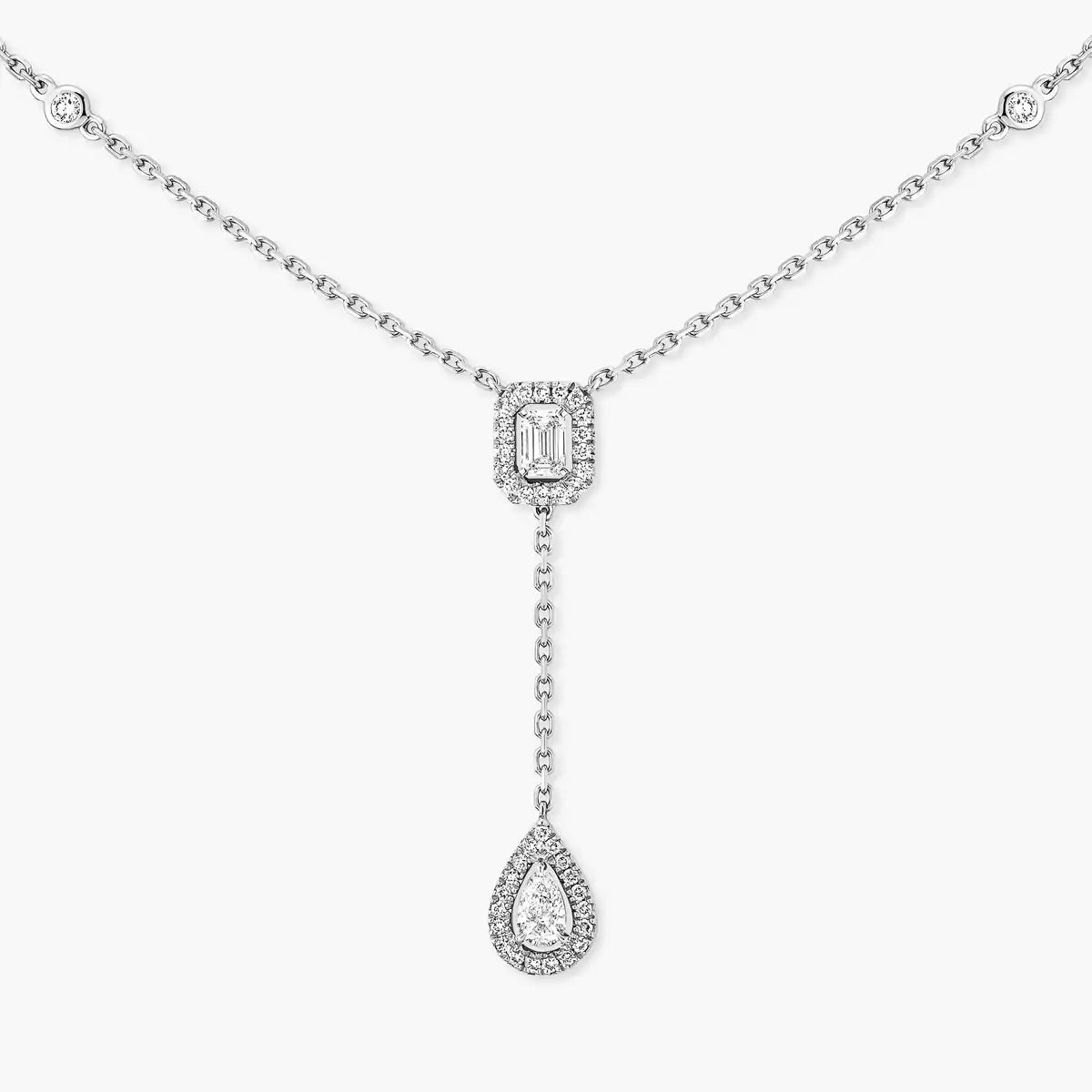 [Loco jewelrys]Gold Diamond Tie Necklace