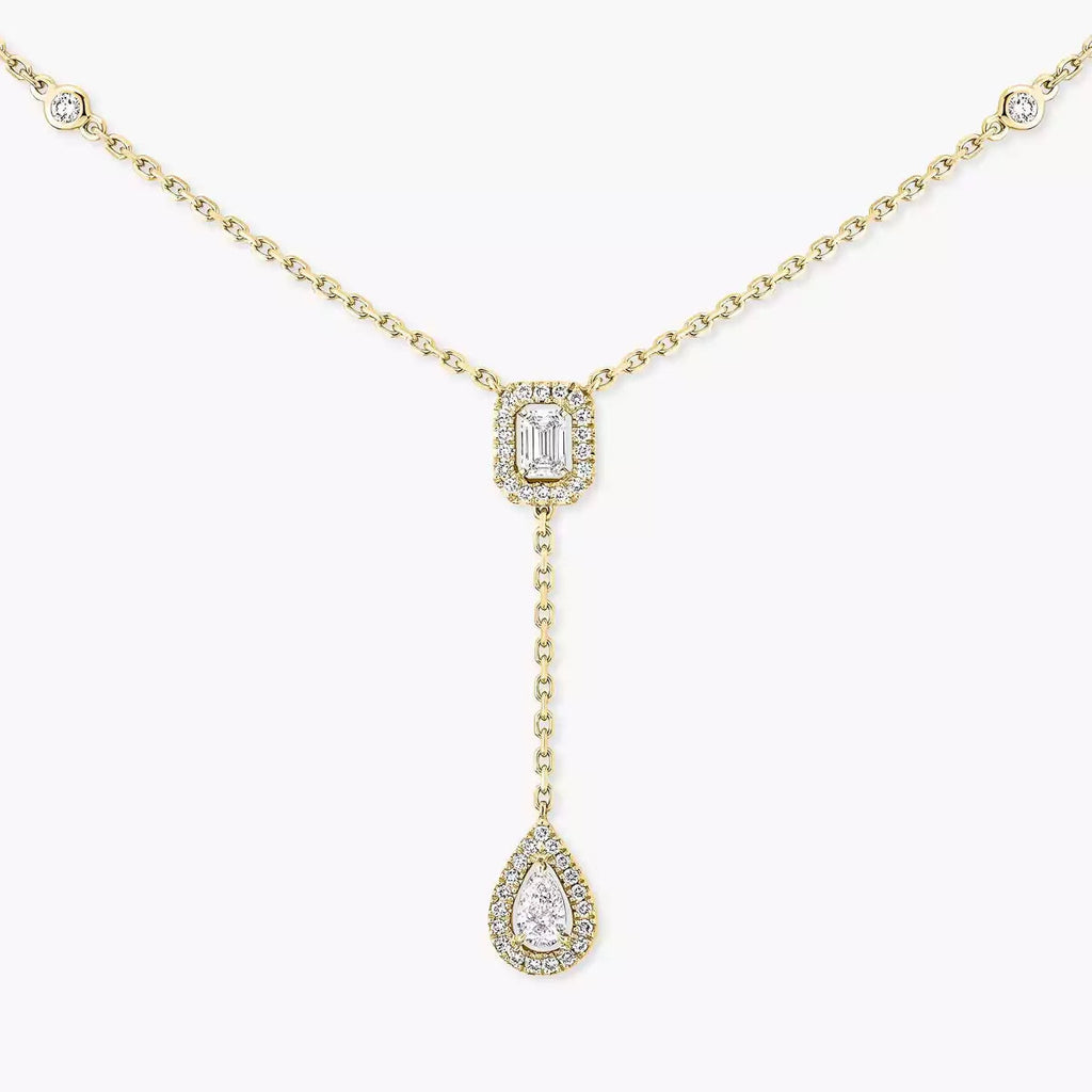 [Loco jewelrys]Gold Diamond Tie Necklace