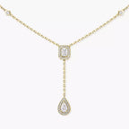 [Loco jewelrys]Gold Diamond Tie Necklace