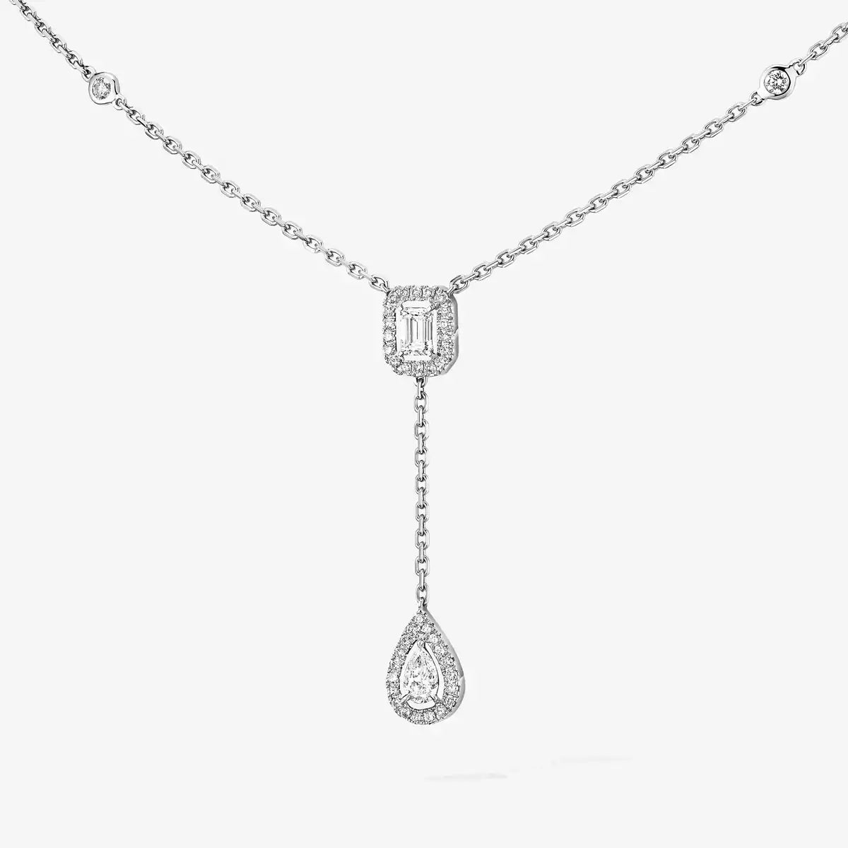 [Loco jewelrys]Gold Diamond Tie Necklace