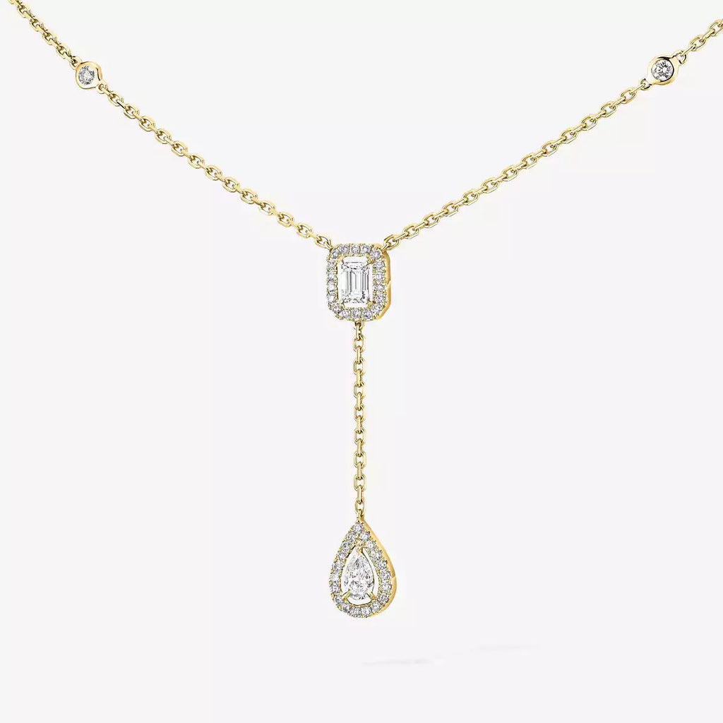 [Loco jewelrys]Gold Diamond Tie Necklace