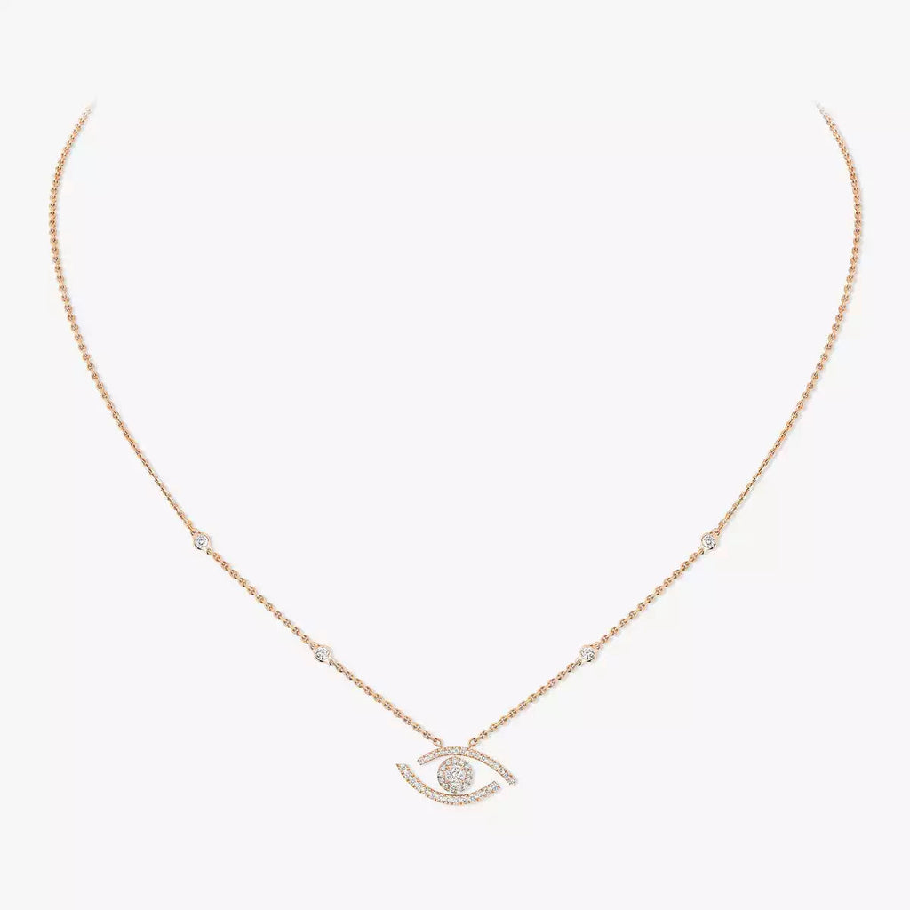 [Loco jewelrys]Pave_ Diamond Necklace Lucky Eye