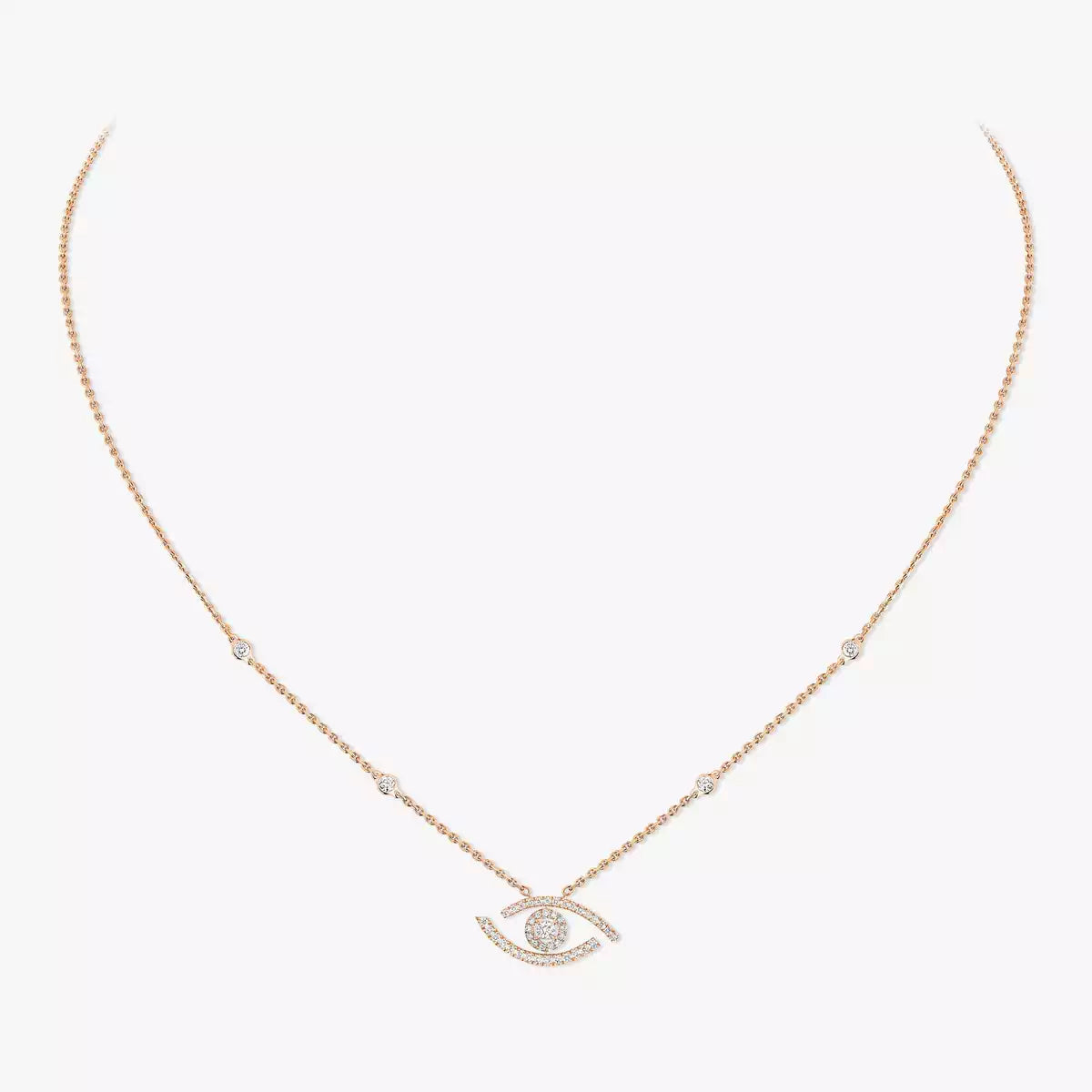 [Loco jewelrys]Pave_ Diamond Necklace Lucky Eye