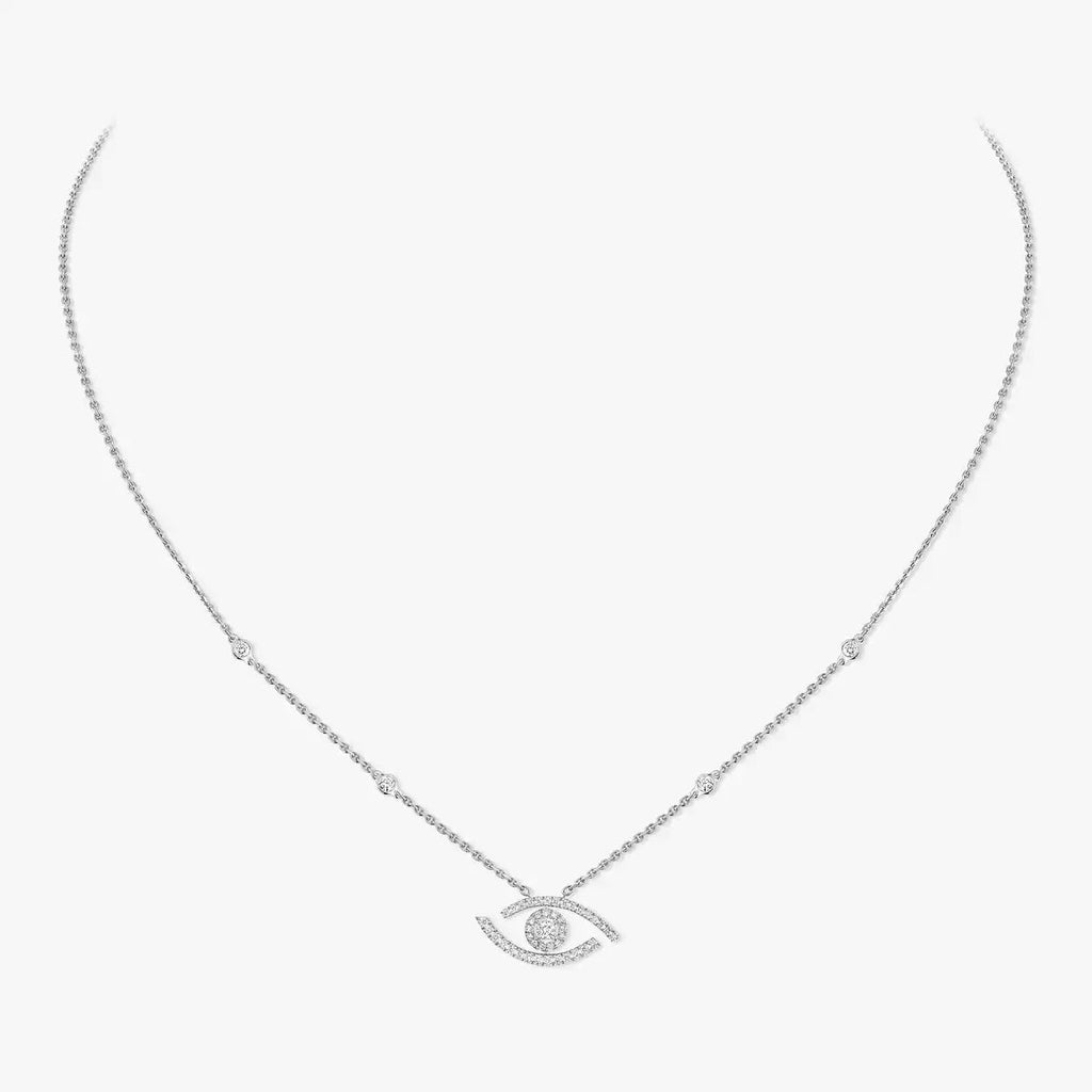 [Loco jewelrys]Pave_ Diamond Necklace Lucky Eye
