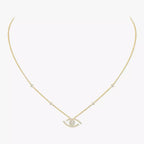 [Loco jewelrys]Pave_ Diamond Necklace Lucky Eye