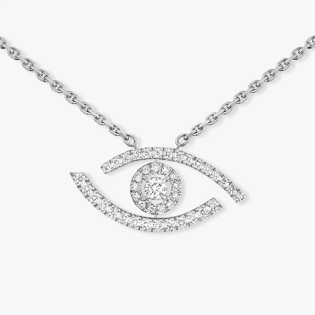 [Loco jewelrys]Pave_ Diamond Necklace Lucky Eye