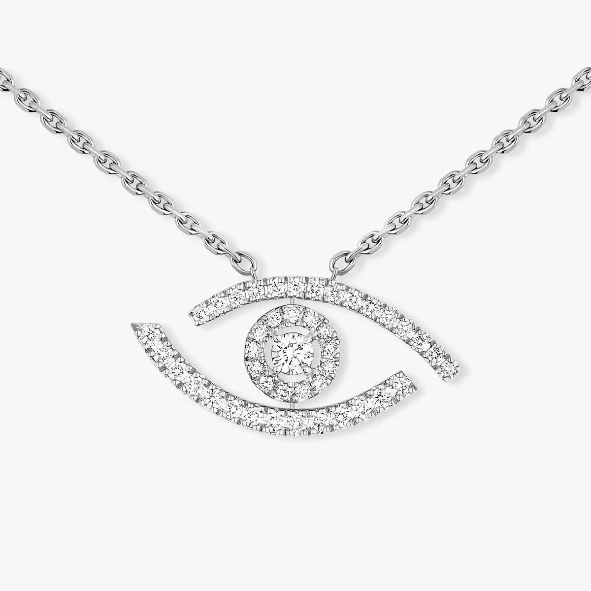[Loco jewelrys]Pave_ Diamond Necklace Lucky Eye
