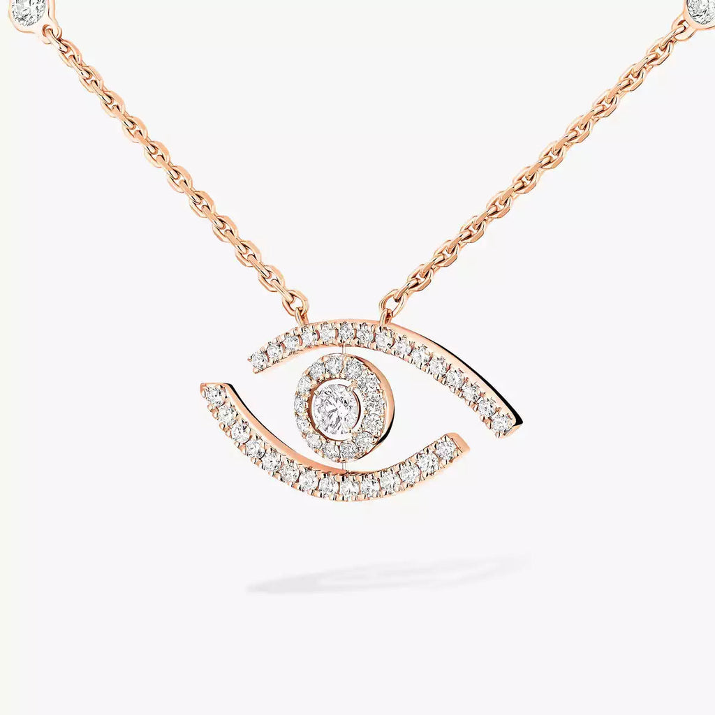 [Loco jewelrys]Pave_ Diamond Necklace Lucky Eye