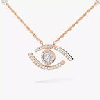 [Loco jewelrys]Pave_ Diamond Necklace Lucky Eye