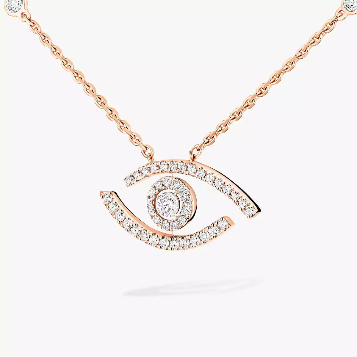 [Loco jewelrys]Pave_ Diamond Necklace Lucky Eye