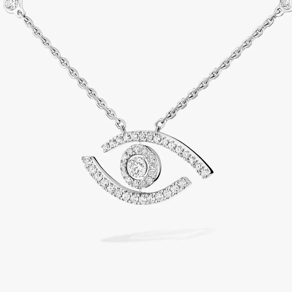 [Loco jewelrys]Pave_ Diamond Necklace Lucky Eye