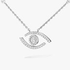 [Loco jewelrys]Pave_ Diamond Necklace Lucky Eye