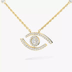 [Loco jewelrys]Pave_ Diamond Necklace Lucky Eye
