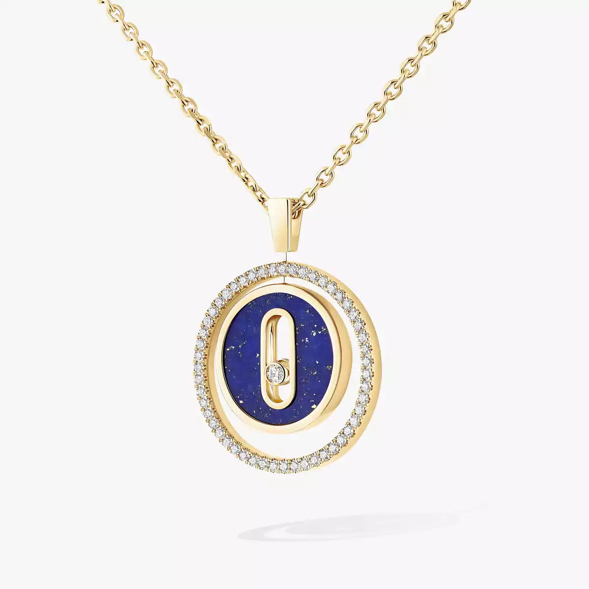 [Loco jewelrys]Lucky Move Diamond Necklace in Rose Gold and White Mother-of-Pearl