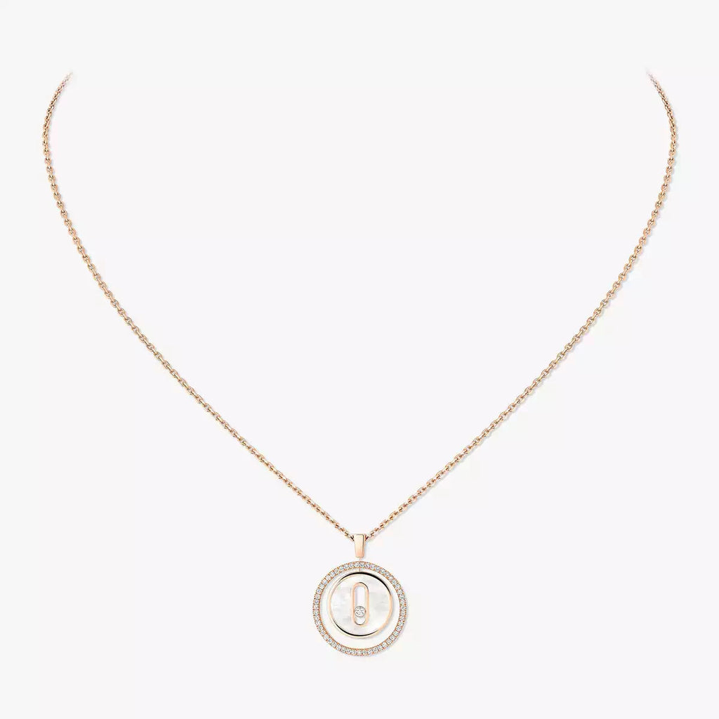 [Loco jewelrys]Lucky Move Diamond Necklace in Rose Gold and White Mother-of-Pearl