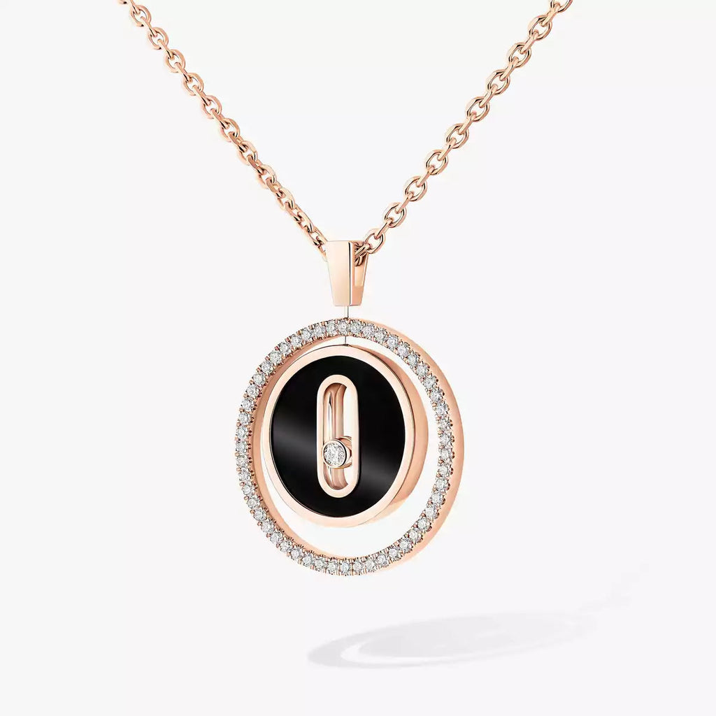 [Loco jewelrys]Lucky Move Diamond Necklace in Rose Gold and White Mother-of-Pearl